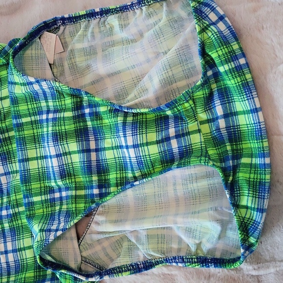 Vintage 70s Look Adorable Plaids One-Piece Swimsuit - SOFT - Picture 8 of 12